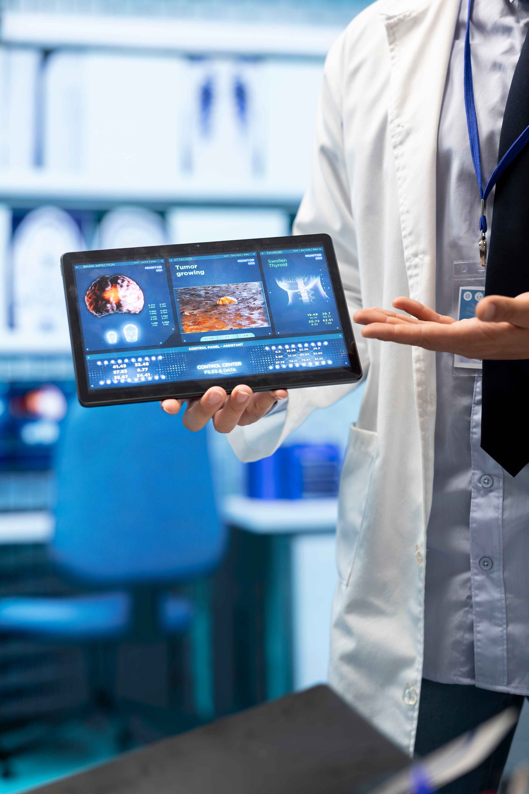 healthcare professionals review mri scan test results neurology x rays (2)